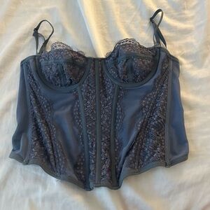 Urban outfitters blue corset size small
